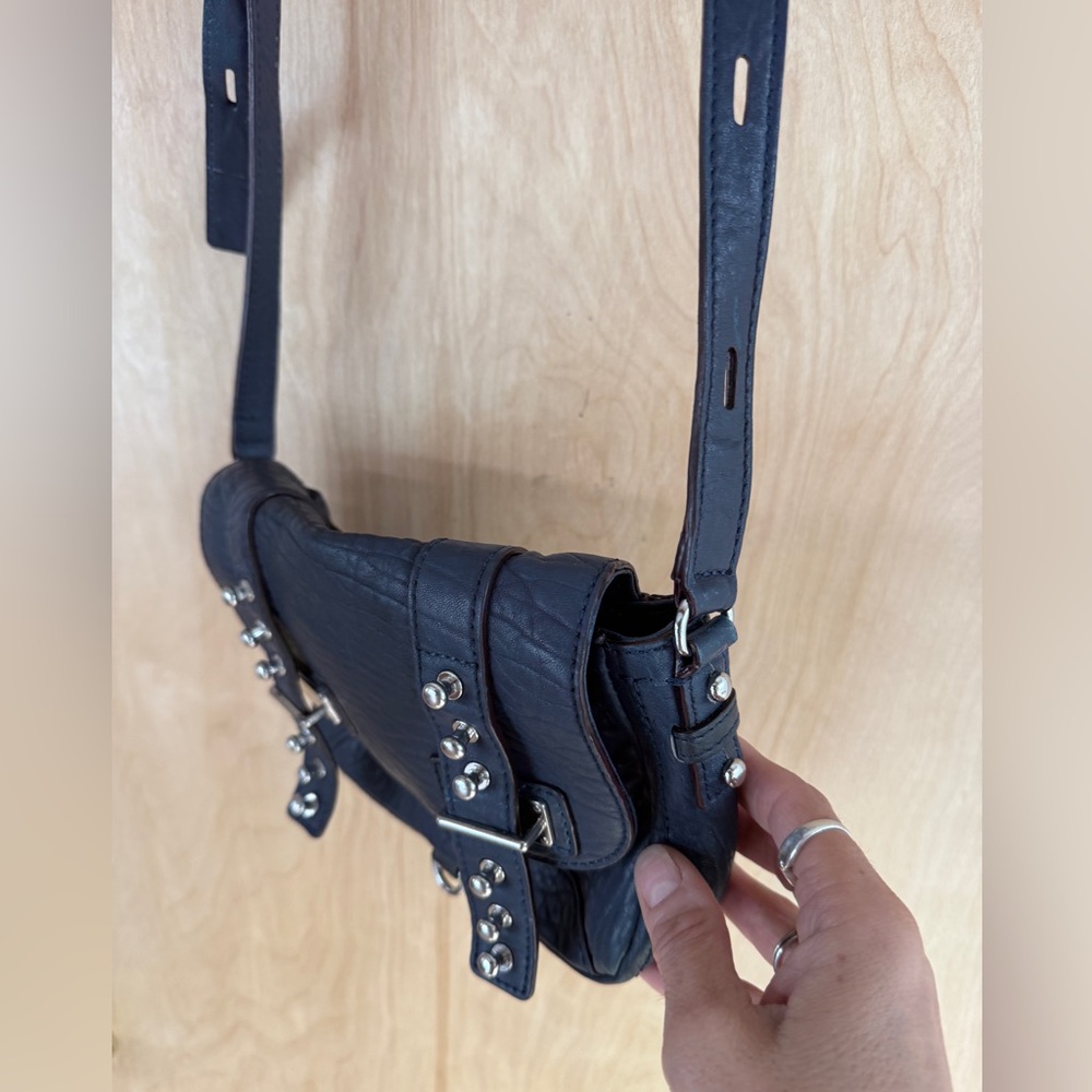 Rebecca Minkoff “Willi” Navy Studded Crossbody Bag - Picture 10 of 13